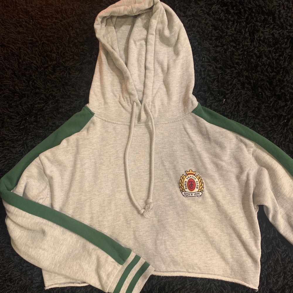 Varsity cropped hoodie